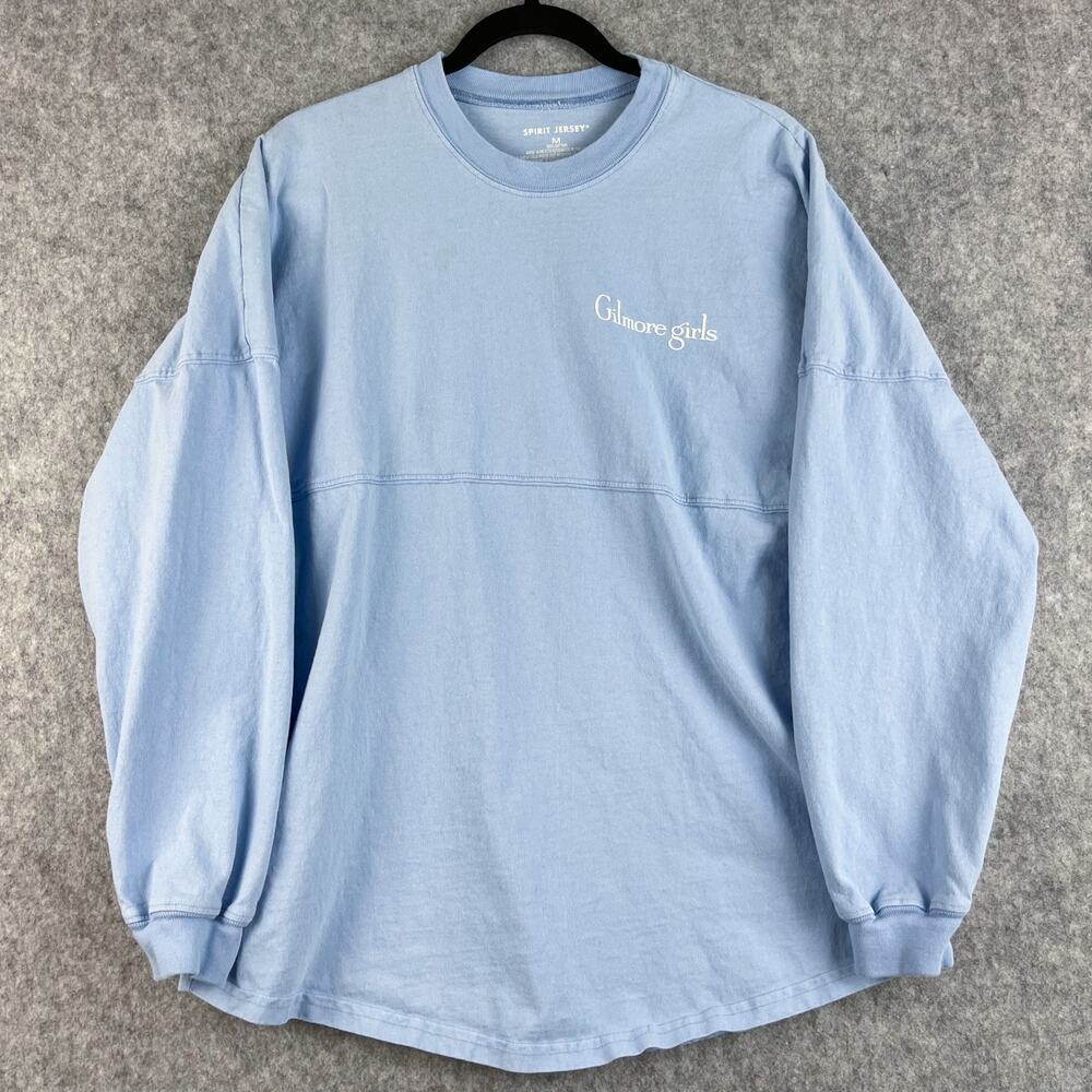 Spirit Jersey Gilmore Girls Shirt Top Adult Medium Blue Stars Hollow TV Show